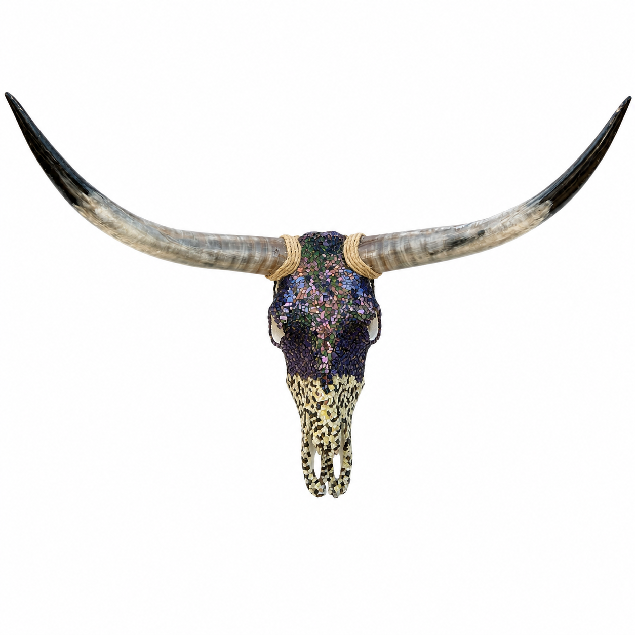 Decorative Mosaic Bull Skull Wall Decor
