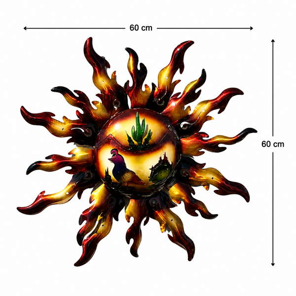 Southwestern Metal Sun Wall Decor
