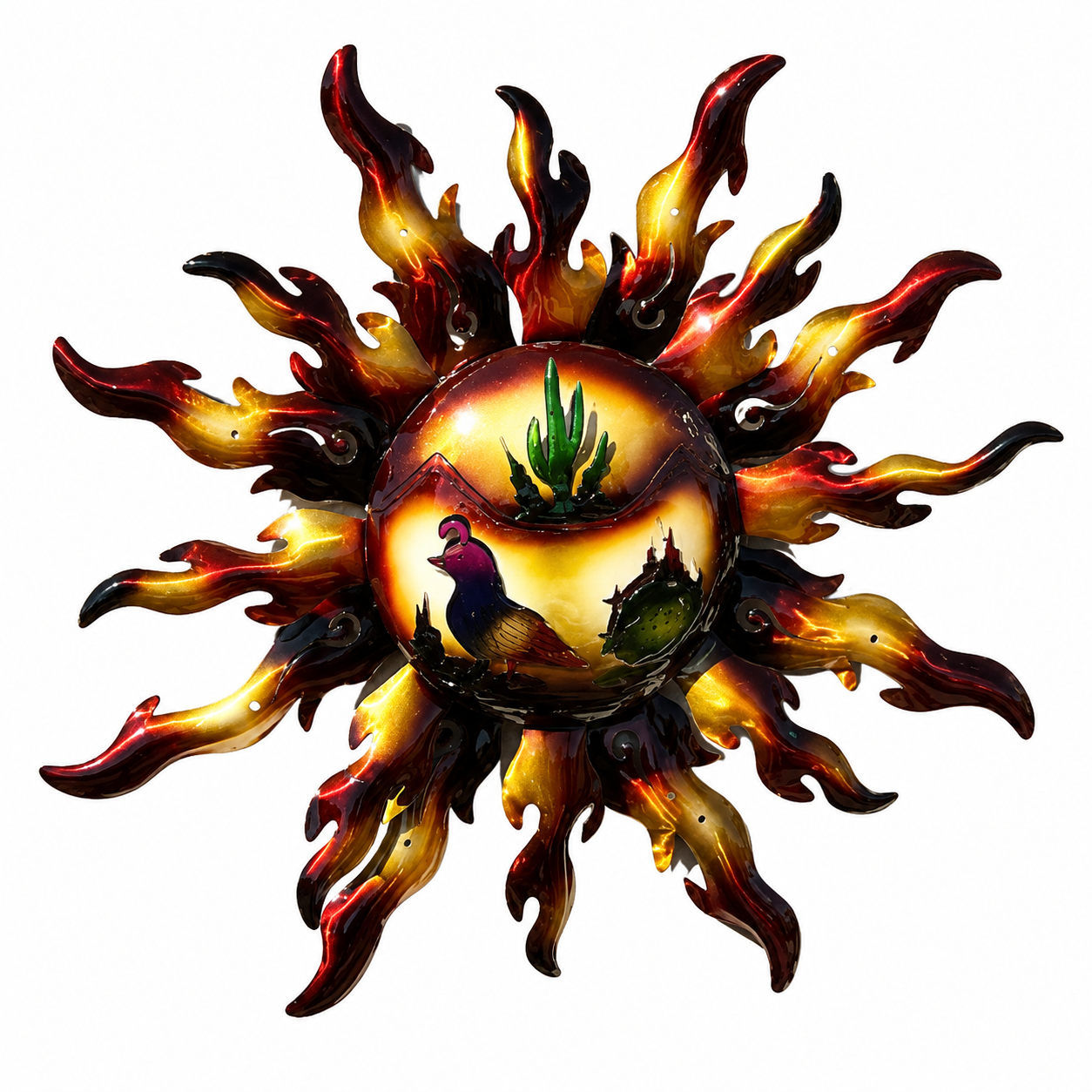 Southwestern Metal Sun Wall Decor